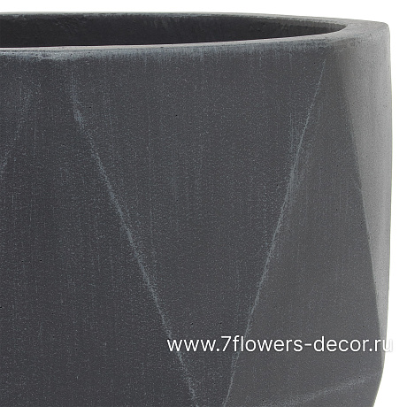 Кашпо Nobilis Marco Diamond  white grey Vase (файкостоун), D39хH45 см - фото 2