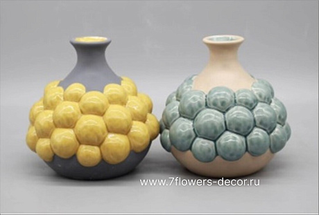 Ваза Honeycomb (керамика), D15xH14,5 см, в асс. - фото 1