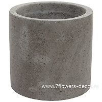 Кашпо Nobilis Marco "Grey Cylinder" (полистоун), D26хH25 см - фото 1
