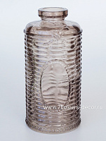 Ваза-бутылочка "Канаста" декоративная прозрачная 0,23 л (стекло), D7хH14 см - фото 1
