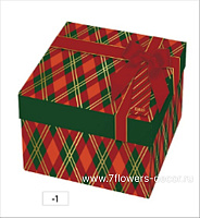 Коробка подарочная "Новогодняя", 23x16xH9 см, 21x14xH8 см, 18x12xH7 см, набор (3 шт) - фото 1