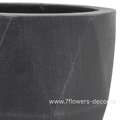 Кашпо Nobilis Marco Diamond  white grey Vase (файкостоун), D25хH30 см - фото 2