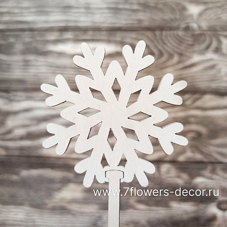 Топпер Снежинка (дерево), H30 см, набор (10 шт) - фото 1