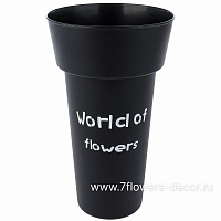 Вазон "World of flowers" (пластик), D20xH35см - фото 1