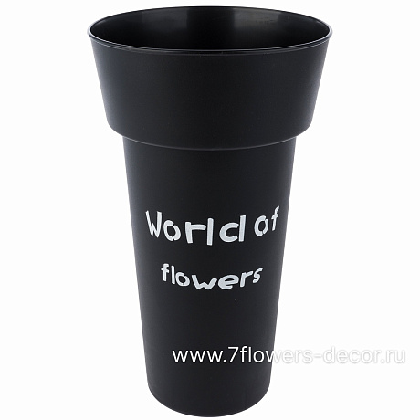 Вазон World of flowers (пластик), D20xH35см - фото 1