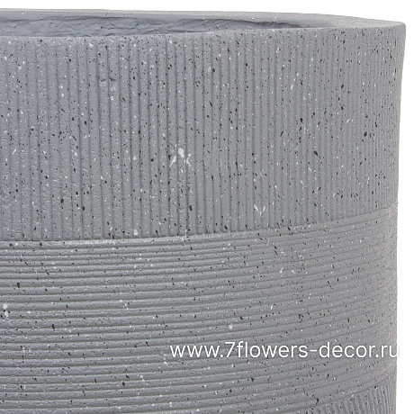 Кашпо Nobilis Marco Cells graphite Cylinder (файберклэй), D45хH45 см - фото 2