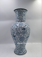 Ваза "Шинуазри Blue" (керамика), D21,5xH44 см - фото 1