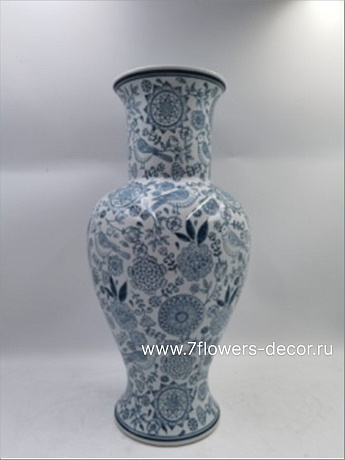 Ваза Шинуазри Blue (керамика), D21,5xH44 см - фото 1
