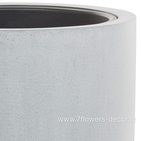 Кашпо полистоун Nobilis Marco Pm-grey3 Cylinder, D53хH51 см с тех.горшком - фото 2