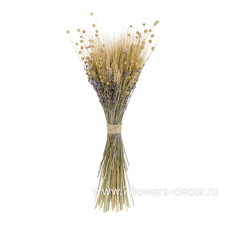 Букет из сухоцветов Пшеница, лен и лаванда - фото 1