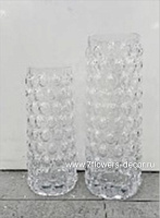 Ваза "Bubbles" (стекло), D12xH23 см - фото 1