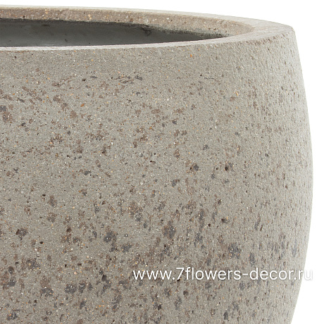 Кашпо Nobilis Marco Plain grey stone Round (файкостоун), D53,5хH35 см - фото 2