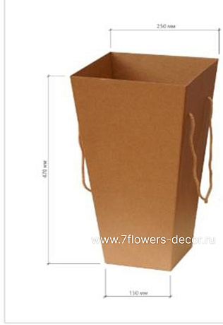 Набор коробок транпортировочных для цветов (крафт), 15х25х47 см (10 шт) - фото 1