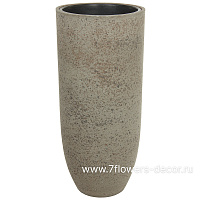 Кашпо Nobilis Marco "Plain grey stone Vase" (файкостоун), D43хH98 см, с тех.горшком - фото 1