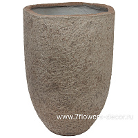 Кашпо Nobilis Marco "Plain grey stone Vase" (файкостоун), D52хH75 см - фото 1