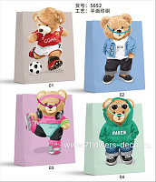 Пакет подарочный "Bear", (бумага), 31x12xH40 см - фото 1